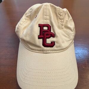 Boston College Beige Cap with Red Embroidery.
